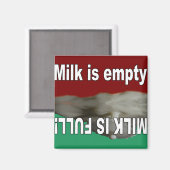 ミルクは満杯でミルクは空の磁石 マグネット (正面/裏面)