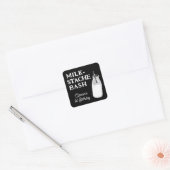 ミルクひげバッシュクッキー1歳の誕生日 スクエアシール (封筒)