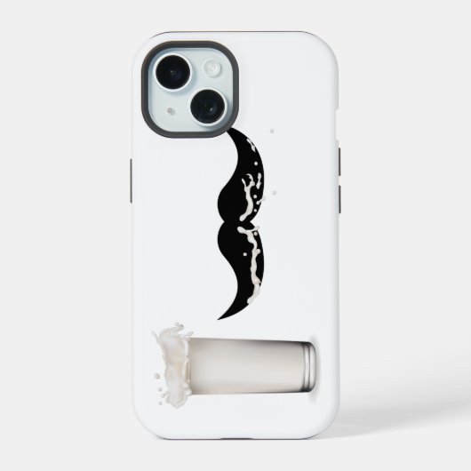 ミルクひげ iPhone 15ケース (裏面)