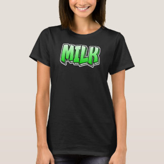 ミルクを出すミルク落書きスタイル Tシャツ