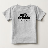 ミルクを飲むチャンピオン ベビーTシャツ (裏面)