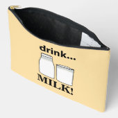 ミルクを飲むメイクアップバッグ アクセサリーポーチ (見開き)