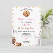 ミルクアンドクッキーガールファースト誕生日招待状 招待状 (スタンド正面)