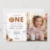 ミルクアンドクッキーガール1st誕生日招待状 サンキューカード (正面)