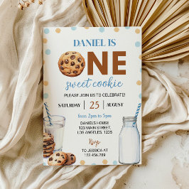 ミルクアンドクッキーボーイファースト誕生日招待状 招待状