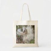 ミルクウィードのポッドを開く |シルクの種子 | トートバッグ (正面)