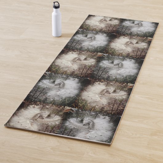 ミルクウィードのポッドを開く |シルクの種子 |フィルタ ヨガマット (インサイチュ)