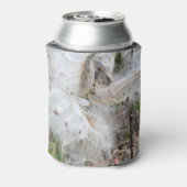 ミルクウィードのポッドを開く |シルクの種子 | 缶クーラー (缶裏面)