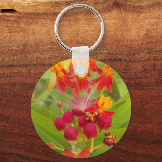 ミルクウィードアーカラフルトプリントのラブリーフローラ キーホルダー (正面)