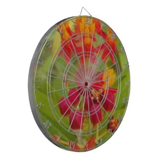 ミルクウィードアーカラフルトプリントのラブリーフローラ ダーツボード (正面左)