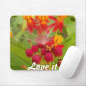 ミルクウィードアーカラフルトプリントのラブリーフローラ マウスパッド (マウス)