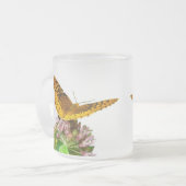 ミルクウィード素晴らしの尖形の油濁蝶 フロストグラスマグカップ (正面左)