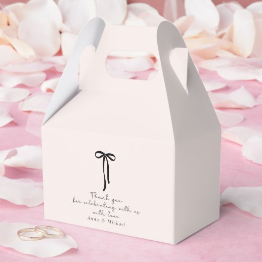ミルクエレガントピンクありがとう フェイバーボックス (ウェディング)