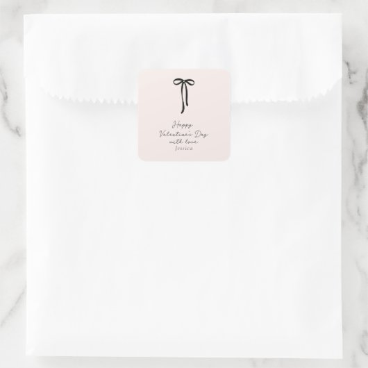 ミルクエレガントピンクバレンタインデー スクエアシール (バッグ)