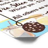 ミルククッキーのケーキ カップケーキの焼き売り価格メニュー ポスター (角)