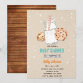 ミルククッキーシャワー誕生日招待状 招待状 (正面/裏面)