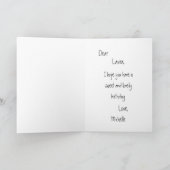 ミルククッキーパーティーハットかわいい水色誕生日 カード (内部)