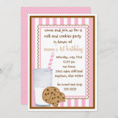ミルククッキー誕生日招待状 招待状 (正面/裏面)