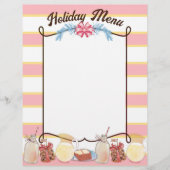 ミルククリスマスクッキーパーソナライズされたメニュー (正面)