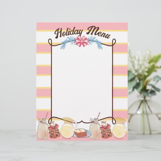 ミルククリスマスクッキーパーソナライズされたメニュー (スタンド正面)