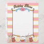 ミルククリスマスクッキーパーソナライズされたメニュー (正面/裏面)