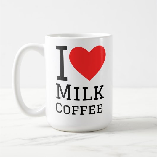 ミルクコーヒーが好き コーヒーマグカップ (左)
