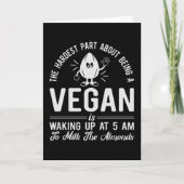 ミルクザアーモンドおもしろいビーガン&ベジタリアンビーガニズム カード (正面)