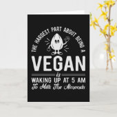 ミルクザアーモンドおもしろいビーガン&ベジタリアンビーガニズム カード (黄色い花)