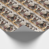 ミルクシェイクを共有するアイルランドの猟犬 ラッピングペーパー (角)