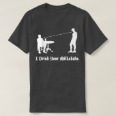 ミルクシェイクを飲んで飲む Tシャツ (デザイン正面)