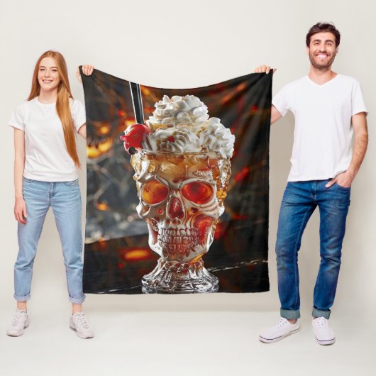 ミルクシェイクスカルカップ フリースブランケット (インサイチュ)