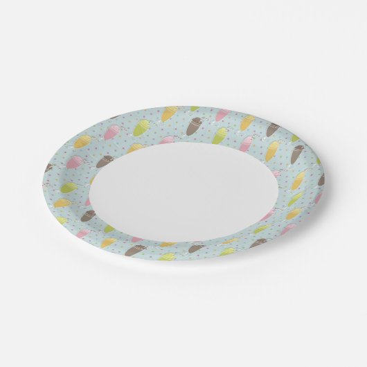 ミルクシェイクパターン ペーパープレート (アングル)