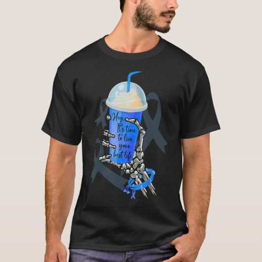 ミルクシェイク肺炎を持つスケルトンハンドアワレネス Tシャツ (正面)