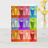 ミルクシェーポップ・アートのズ・アート・グリーティング・カード カード (黄色い花)