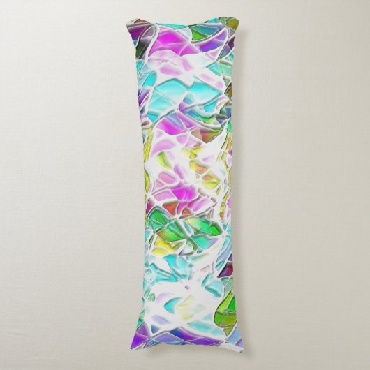 ミルクシチューの上の柔らかい色の形 ボディピロー (正面縦)