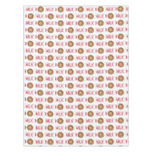 ミルクジャグチョコレートチップクッキースナック食品グルメ テーブルクロス (正面)