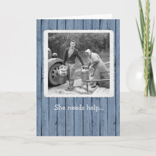 ミルクジャグ誕生日カード サンキューカード (正面)