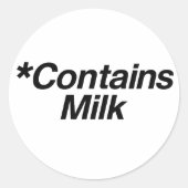 *ミルクステッカーが入っている ラウンドシール (正面)