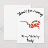 ミルクスネーク 誕生日おめでとう サンキューカード (正面/裏面)