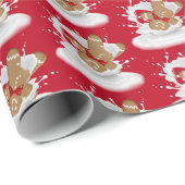 ミルクスプラッシュのクリスマスジンジャーブレッドマン ラッピングペーパー (ロールコーナー)