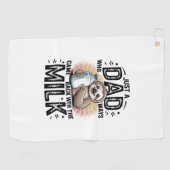 ミルクスロースの父と息子グラフィックデザイン-01 ゴルフタオル (横)