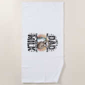 ミルクスロースの父と息子グラフィックデザイン-01 ビーチタオル (正面)