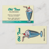 ミルクセーキのアイスクリーム店の名刺 名刺 (正面/裏面)