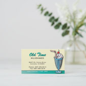 ミルクセーキのアイスクリーム店の名刺 名刺 (スタンド正面)