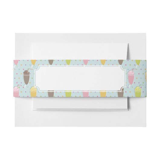 ミルクセーキパターン 招待状ベリーバンド (正面例)