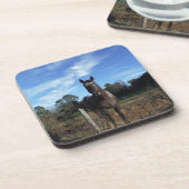 ミルクチョコレートブラウン馬ブルー コースター (左側)