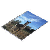 ミルクチョコレートブラウン馬ブルー ノートブック (左側)