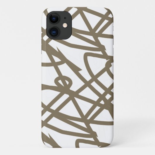 ミルクチョコレート抽象芸術アートiPhone 11ケース Case-Mate iPhoneケース (裏面)