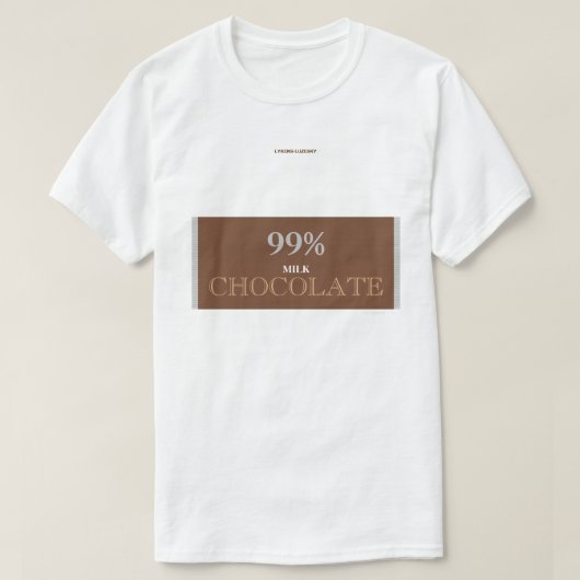 ミルクチョコレート99% Tシャツ (デザイン正面)