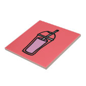 ミルクティバブルティー可愛いドリンク10代の剤 タイル (側面)